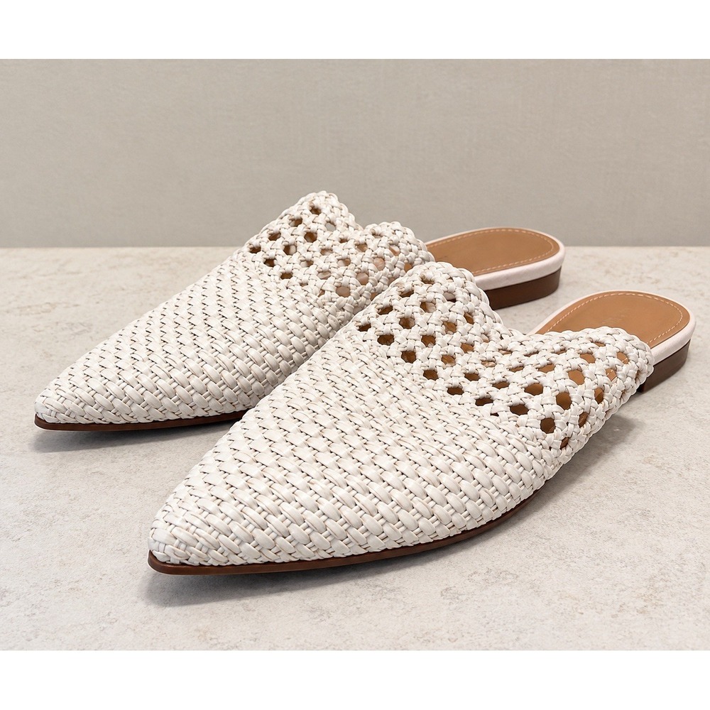 EXPRESS Women's Size 7 Shoes Flats Point Toe Laser Cut White